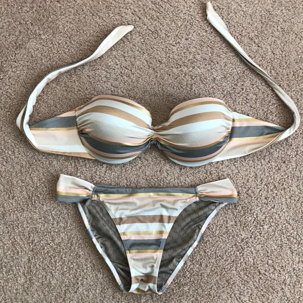 Striped bikini